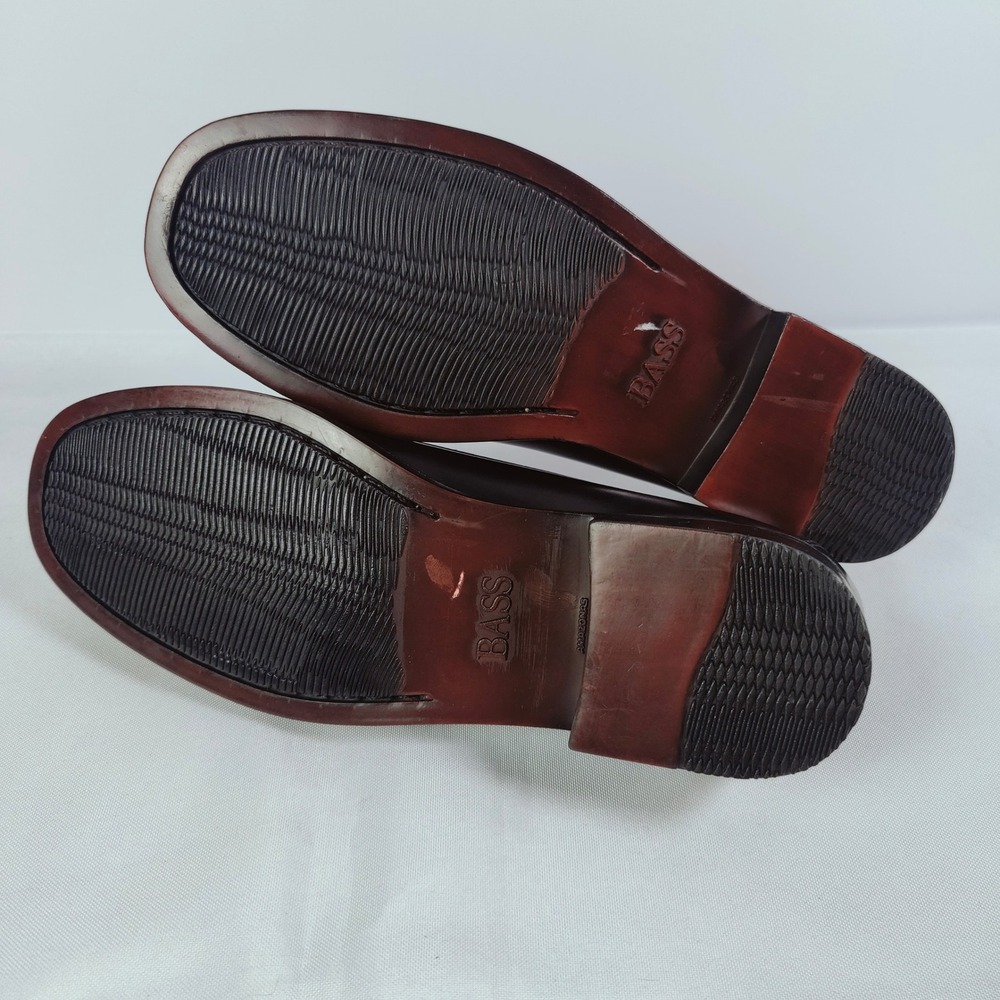 VTG NEW GH Bass Weejuns Loafers Marietta II Black Leather Kiltie Tassel 7 Preppy - Picture 6 of 7